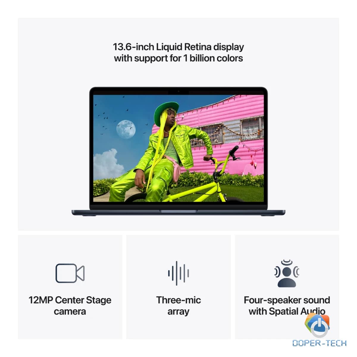 MacBook Air 13-inch,Midnight, Model A3449,M5 CHIP WITH 10C CPU, 8C GPU,16GB unified memory,30W USB-C Power Adapter,512GB SSD storage,Two Thunderbolt 4 Ports,Touch ID,Liquid Retina display,Force Touch Trackpad, KEYBOARD-INT