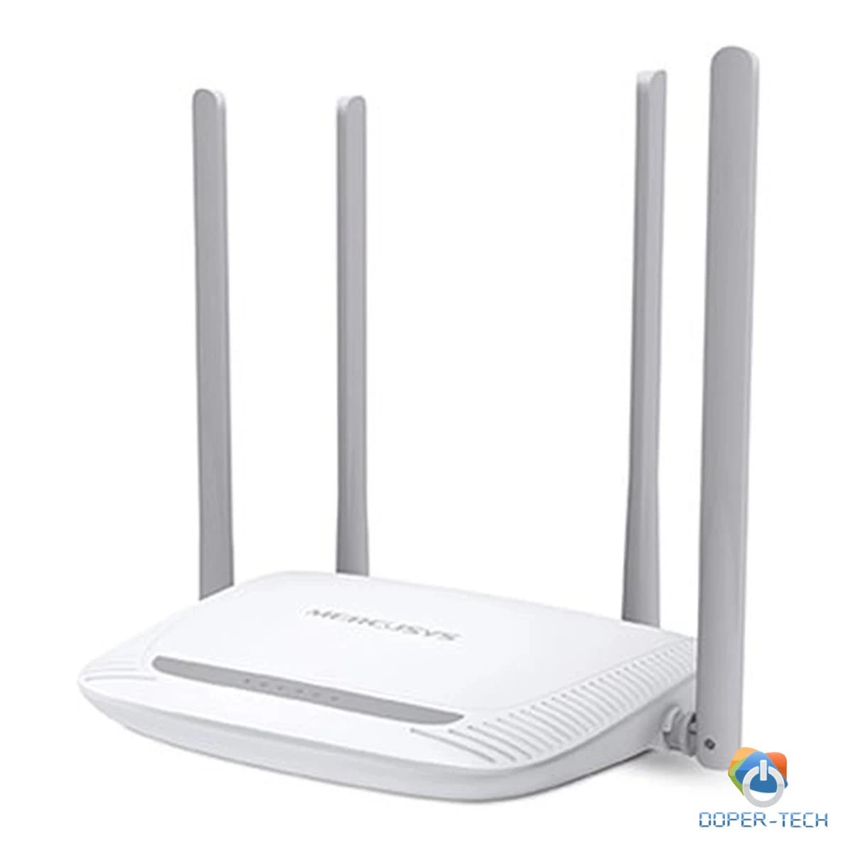 Mercusys 300Mbps Enhanced Wireless N Router, 4x10/100Mbps LAN ports, 1x10/100Mbps WAN port, 4 x 5dBi fixed omni directional antennas, WDS bridge, 2.4GHz guest network