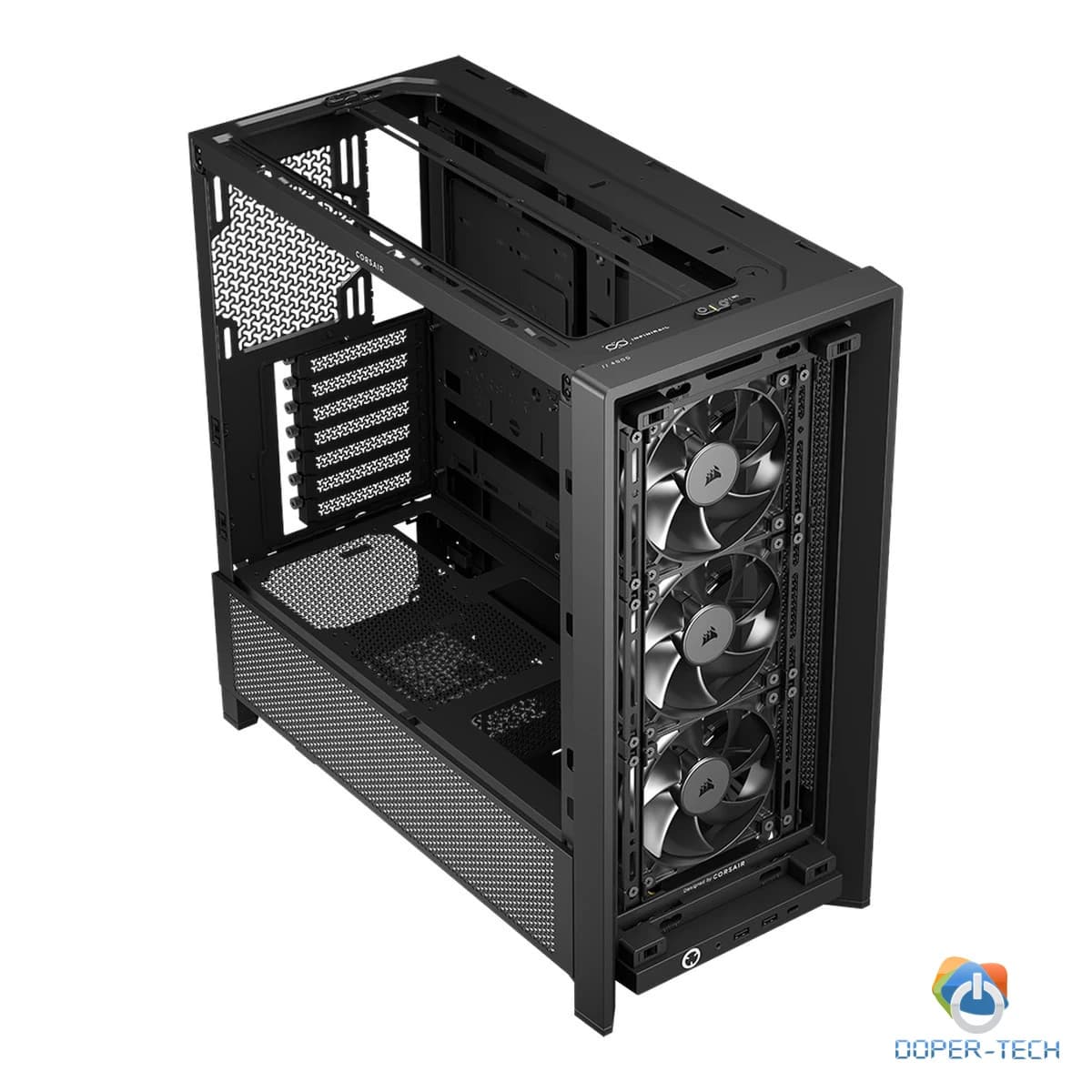 CORSAIR FRAME 4000D RS Case3xRS120 fans, 360mm radiator170mm cooler, 430mm GPU, ATX, Black