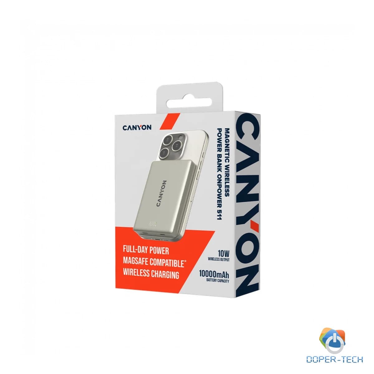CANYON magnetic power bank OnPower 511 PD20W 10000mAh Aluminium Star Grey