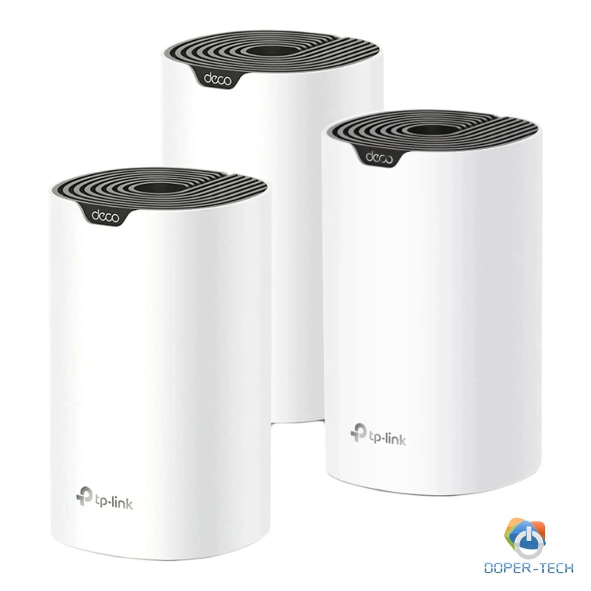 AC1900 Whole Home Mesh Wi-Fi SystemSPEED: 600 Mbps at 2.4 GHz +1300 Mbps at 5 GHzSEPC: 3× Internal Antennas, 3× Gigabit Ports (WAN/LAN auto-sensing)FEATURE: Deco App, Router/AP Mode, IPv6, IPTV, Parental Controls, QoS, MU-MIMO, Beamforming, Alexa