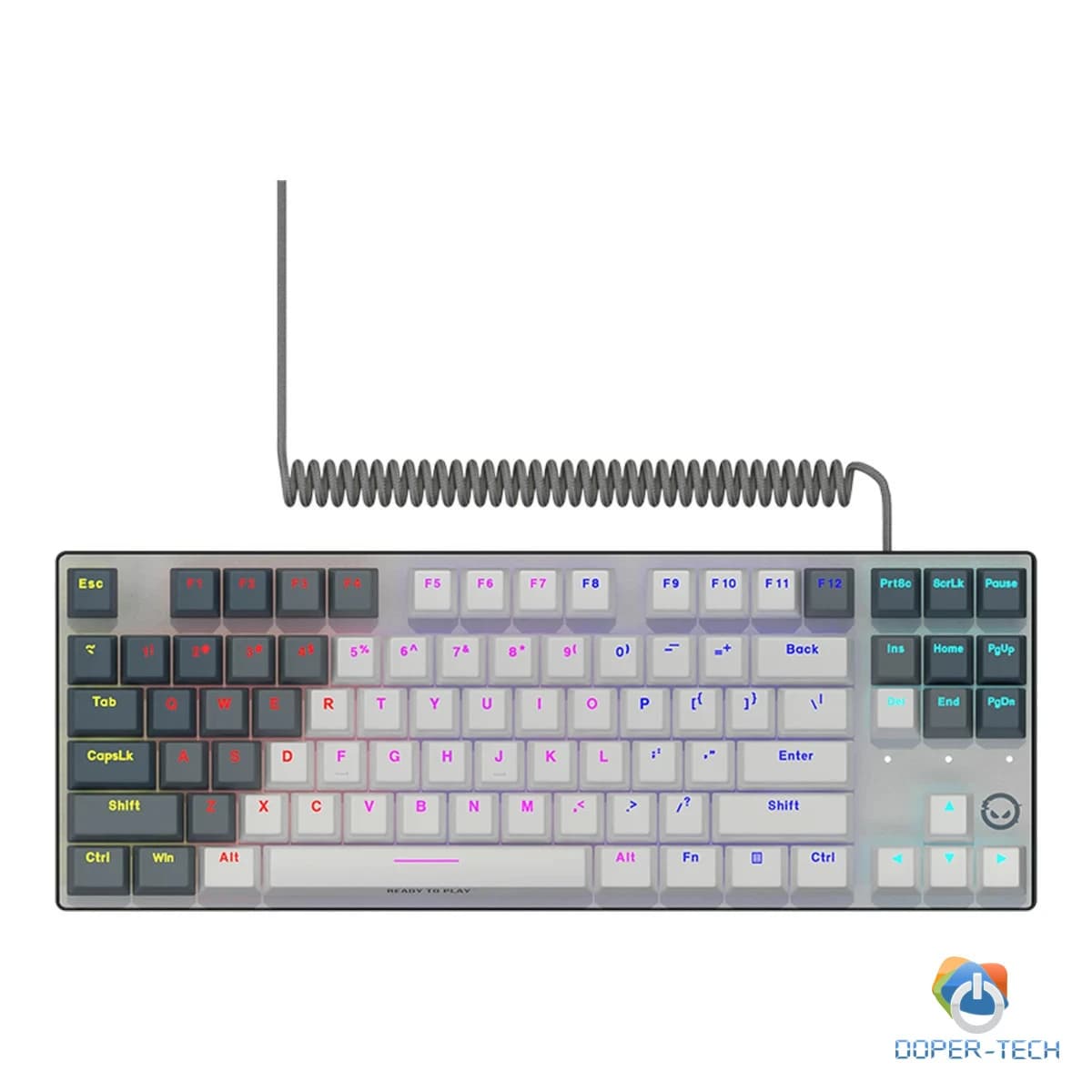 LORGAR Azar 514TKL, Wired RGB mechanical gaming keyboard, white, EN layout