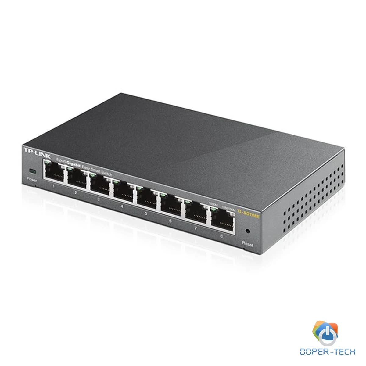 TP-Link TL-SG108E 8-Port Gigabit Easy Smart Switch, 8 x 10/100/1000Mbps RJ45 ports, MTU/Port/Tag-based VLAN, QoS, IGMP Snooping, Port Mirroring, Loop Prevention, Cable Diagnostics, Storm Control, metal casing, Green Technology