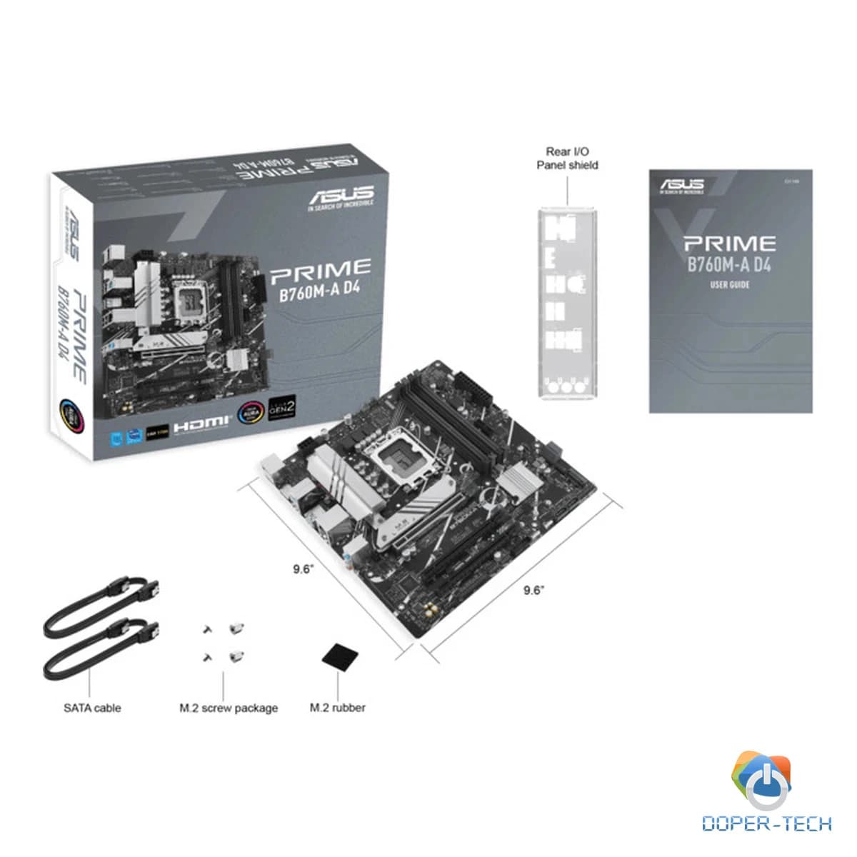 Matična ploča ASUS PRIME B760M-A D4-CSM stražnji priključci