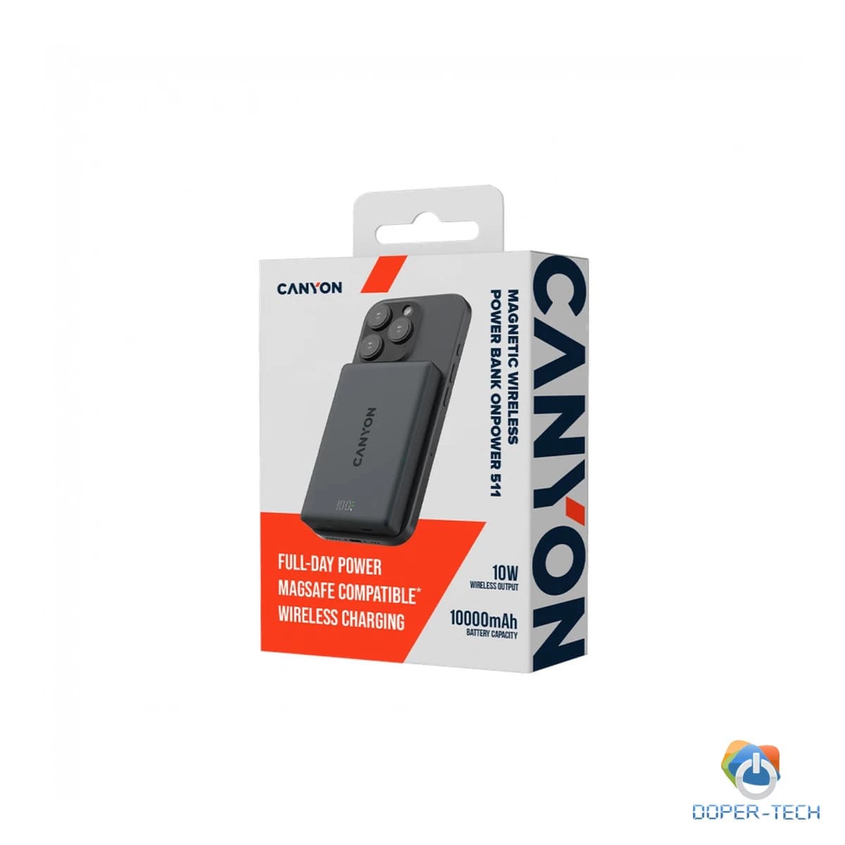 CANYON magnetic power bank OnPower 511 PD20W 10000mAh Aluminium Interstellar Black