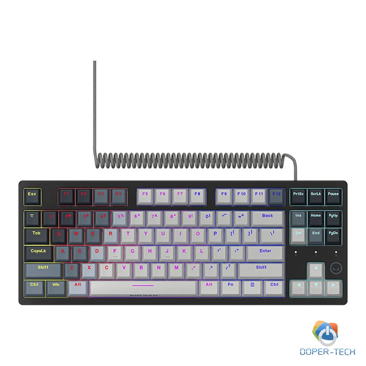 LORGAR Azar 514TKL, Wired RGB mechanical gaming keyboard, white, EN layout