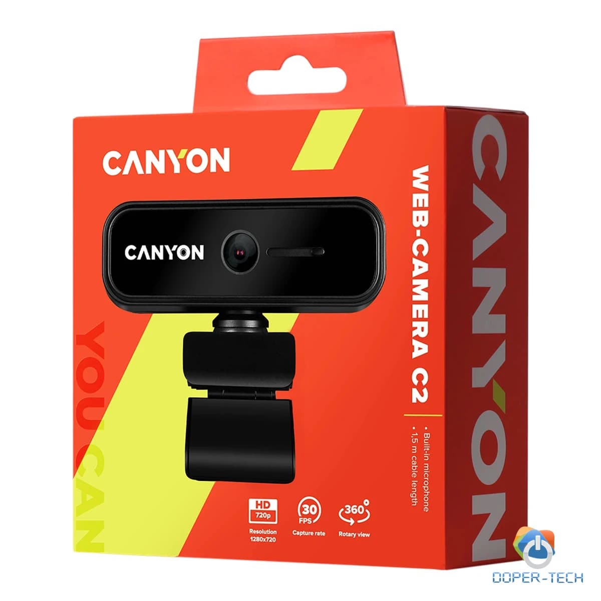CANYON webcam C2 HD 720P Black