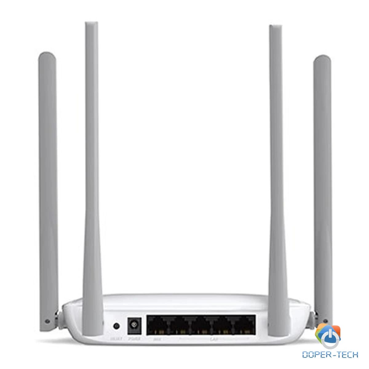 Mercusys 300Mbps Enhanced Wireless N Router, 4x10/100Mbps LAN ports, 1x10/100Mbps WAN port, 4 x 5dBi fixed omni directional antennas, WDS bridge, 2.4GHz guest network