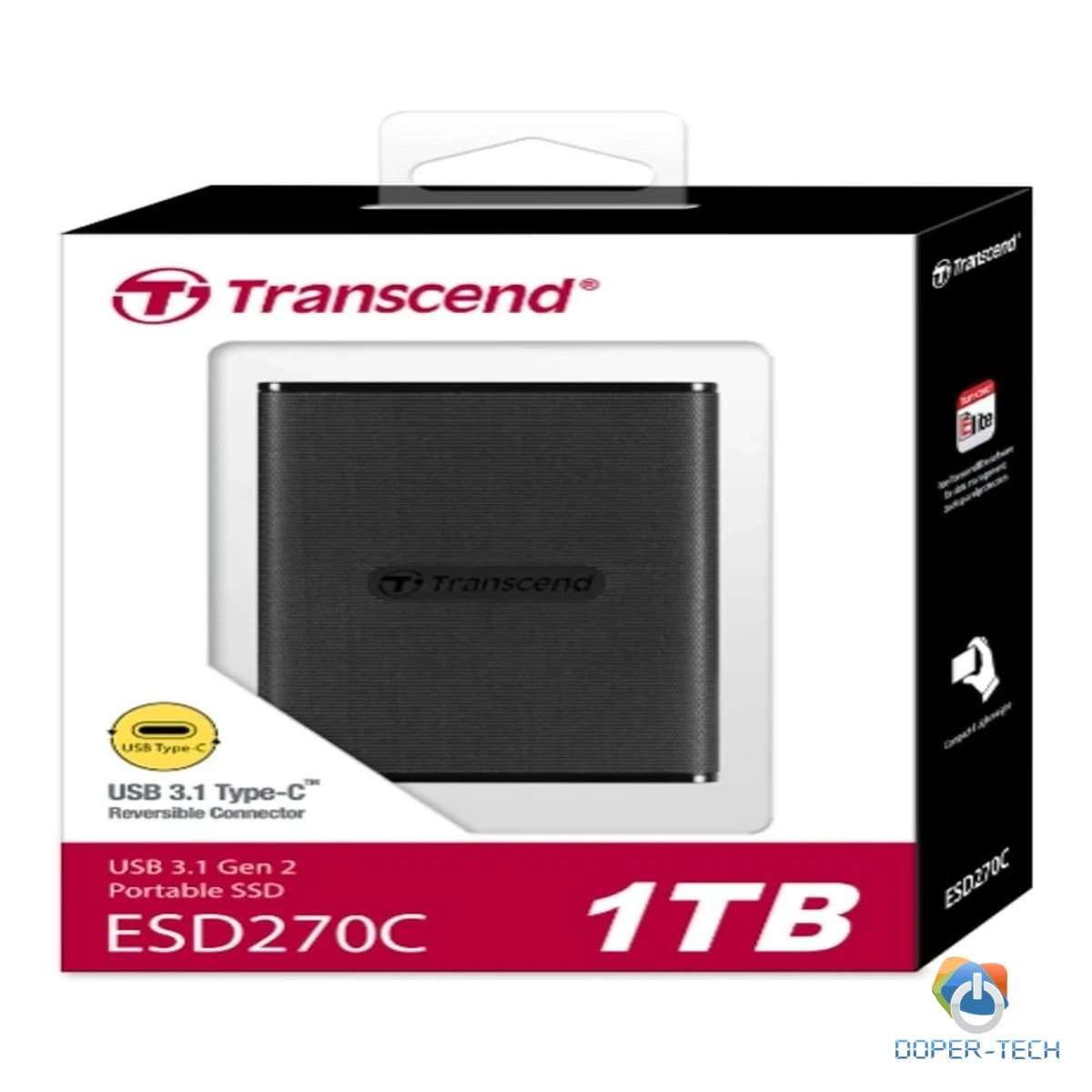 SSD Transcend ESD270C 1TB Portable USB 3.1 Type C Black