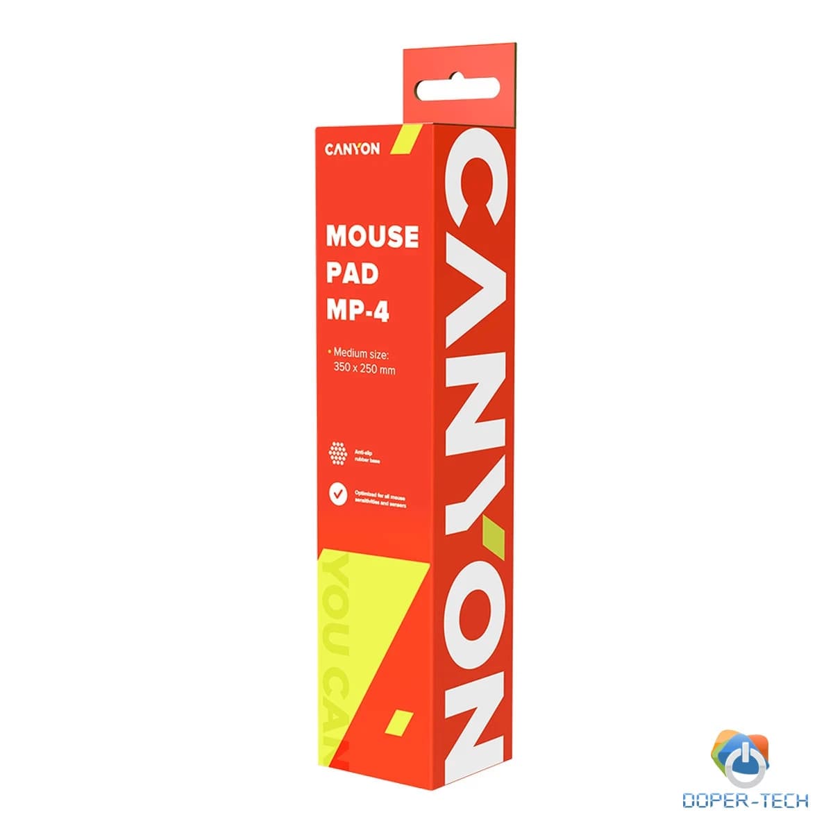 Podloga za miš Canyon MP-4 350 × 250 × 3 mm crna – pakiranje