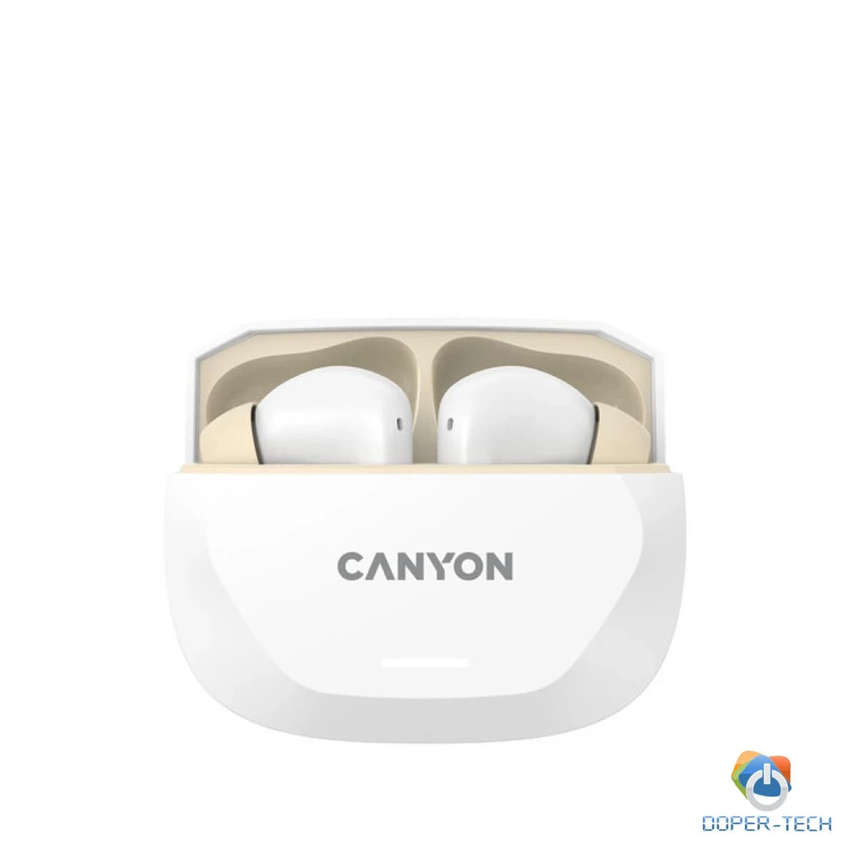 CANYON headset HEXAGON 7 TWS ANC+ENC Wireless Charge White Beige