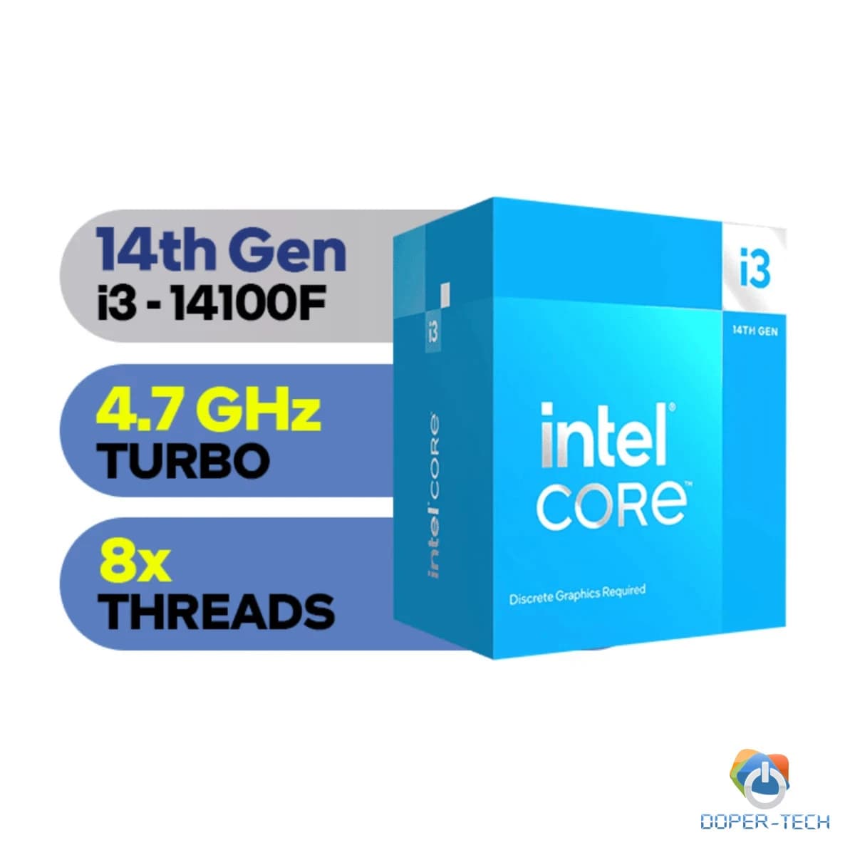 Procesor Intel Core i3-14100F 4C/8T do 4,7 GHz LGA1700 BOX