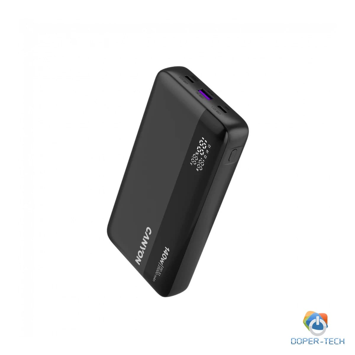 Powerbank Canyon OnPower 240 25000 mAh 140 W PD 3.1 sa zaslonom – kosi prikaz sa zaslonom