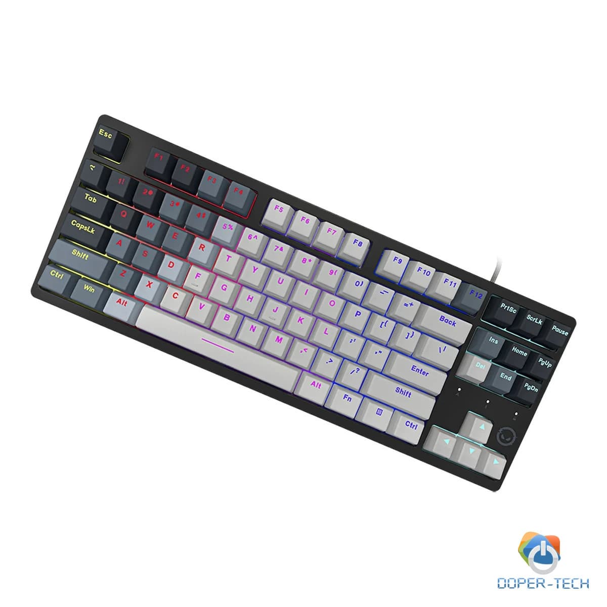 LORGAR Azar 514TKL, Wired RGB mechanical gaming keyboard, white, EN layout