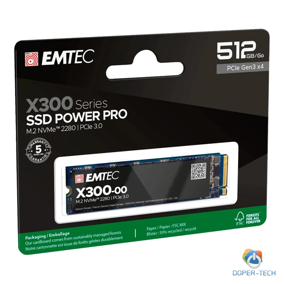 SSD Emtec X300 Power Pro 512GB M.2 NVMe PCIe 3.0