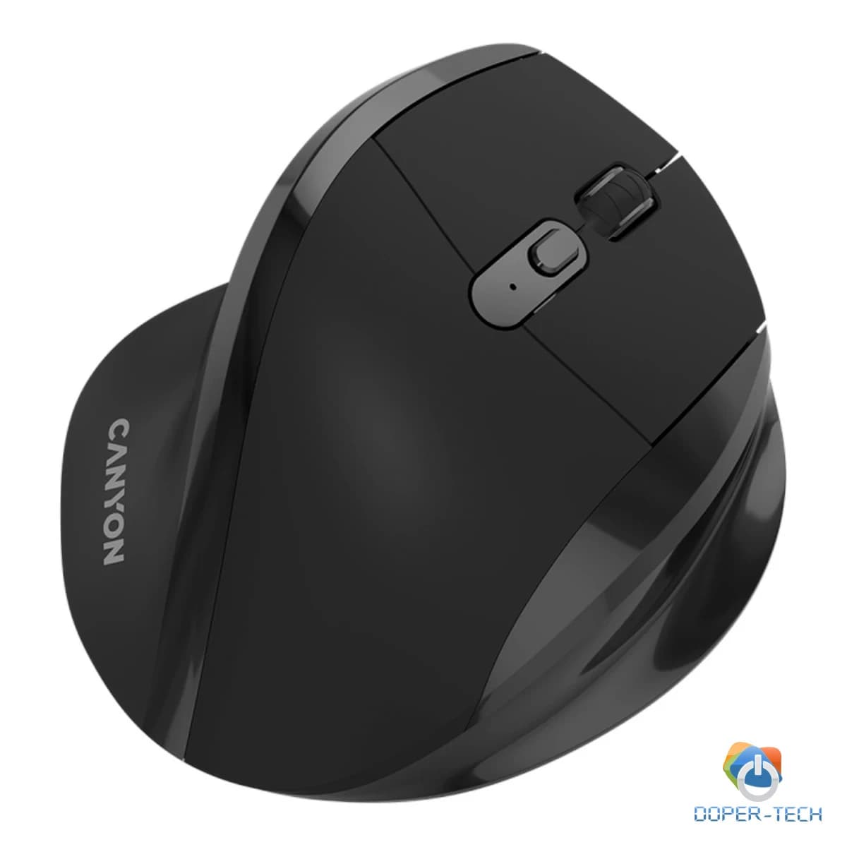 Bežični miš Canyon OnClick 17 ergonomski 1600 DPI crni – kosi prikaz