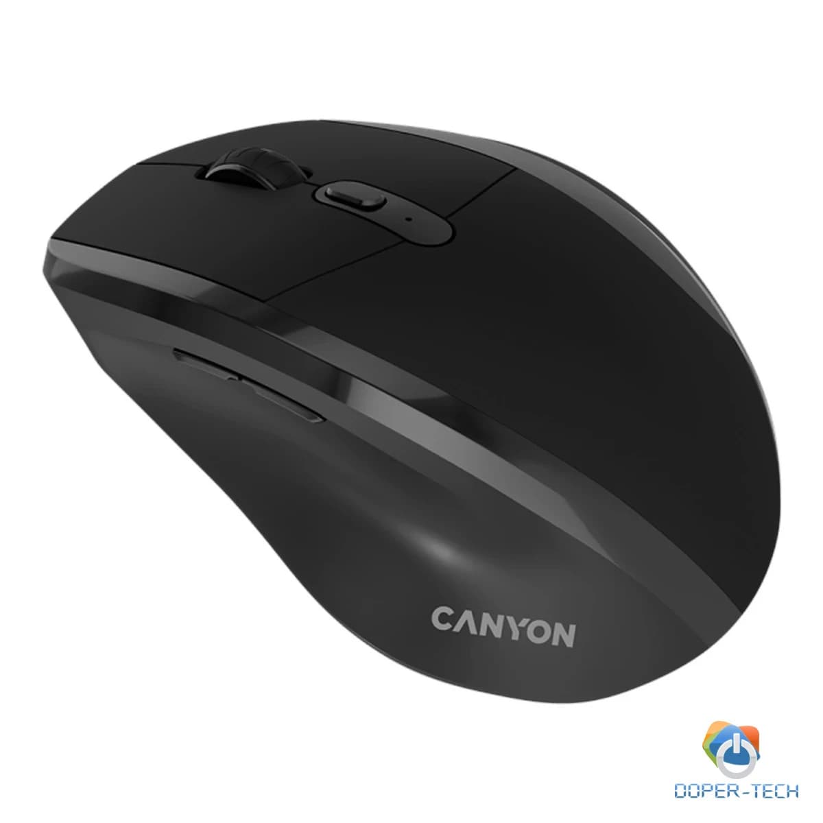 Bežični miš Canyon OnClick 17 ergonomski 1600 DPI crni – bočni prikaz