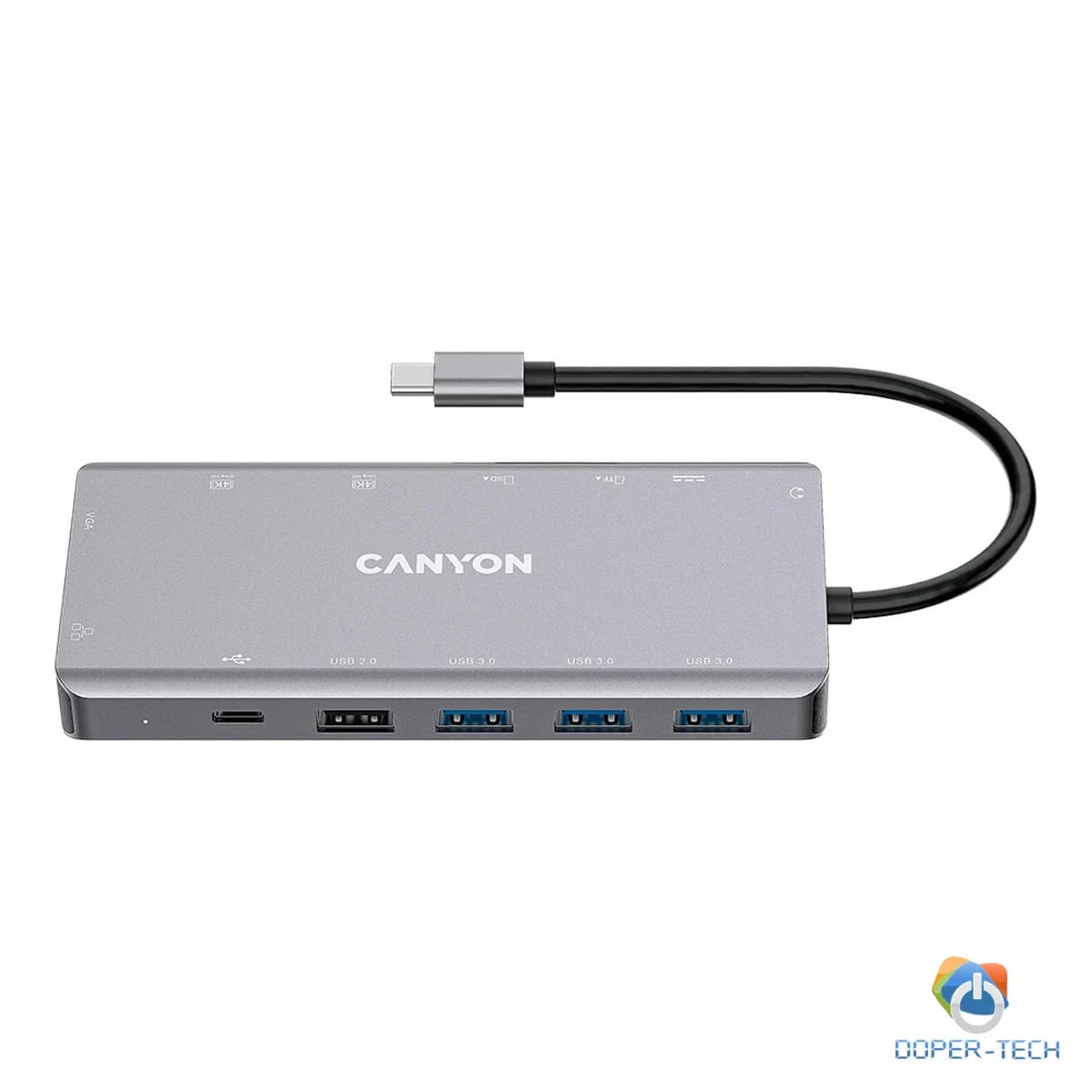 USB-C hub Canyon DS-12 13u1 2x HDMI 4K VGA LAN PD 100W