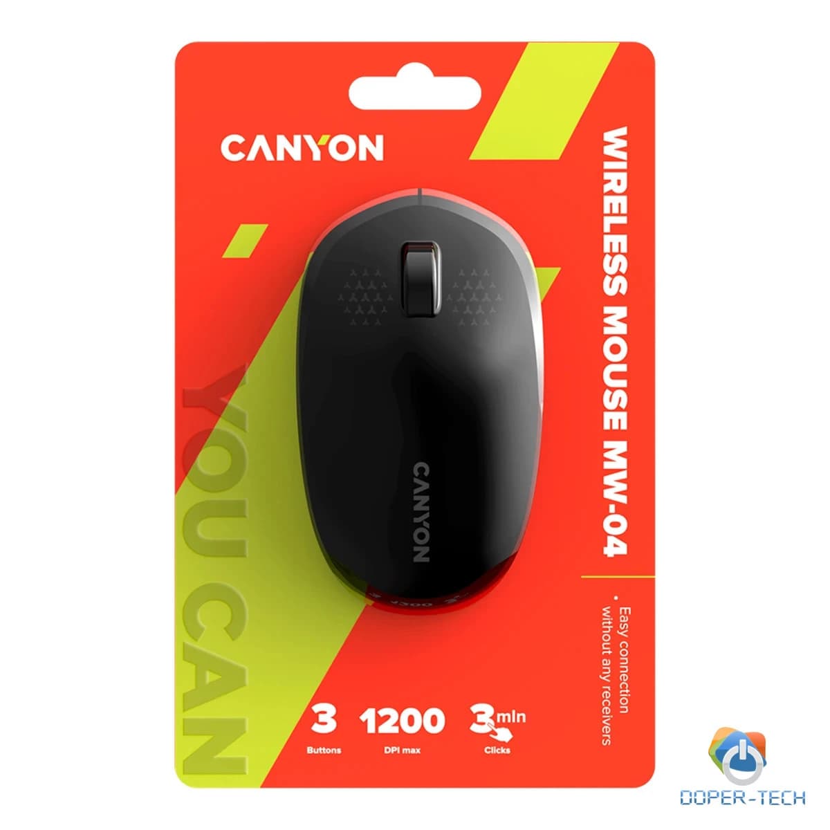 Bežični miš Canyon MW-04 crni u ruci