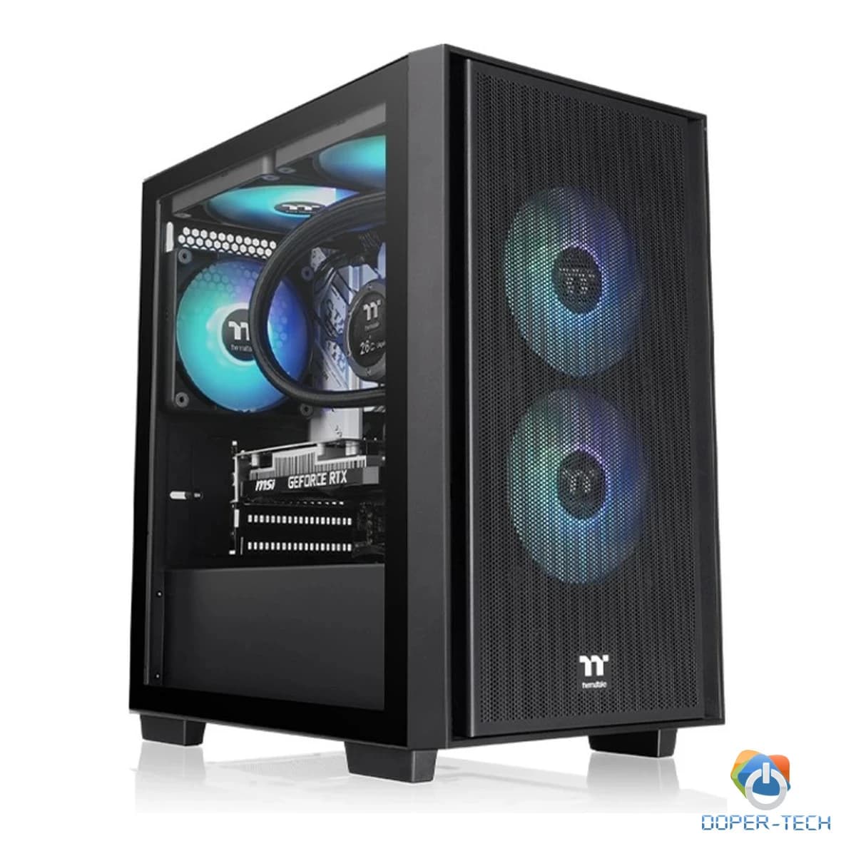 Thermaltake Versa H16 TG ARGB Micro Tower Case, mATX,TG panel, 3x 120mm ARGB fans