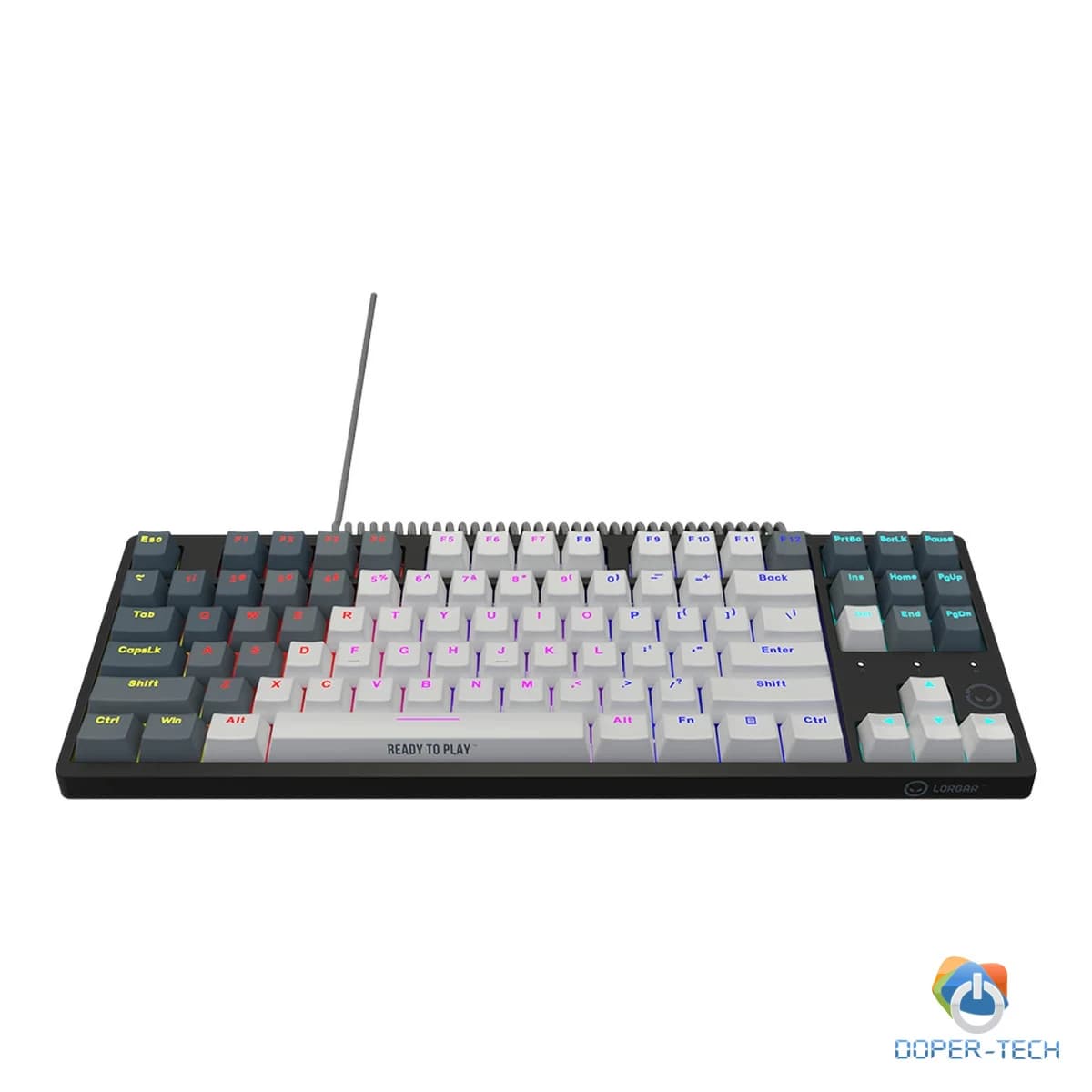 LORGAR Azar 514TKL, Wired RGB mechanical gaming keyboard, white, EN layout