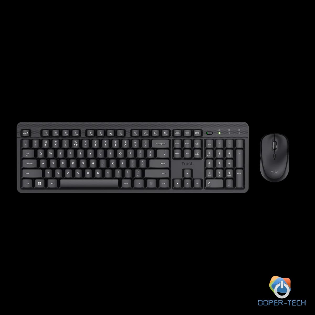 Set tipkovnica i miš Trust Ody II Silent Wireless crni