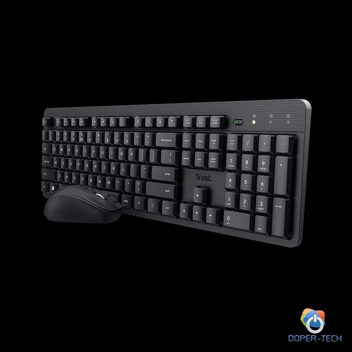 Set tipkovnica i miš Trust Ody II Silent Wireless crni