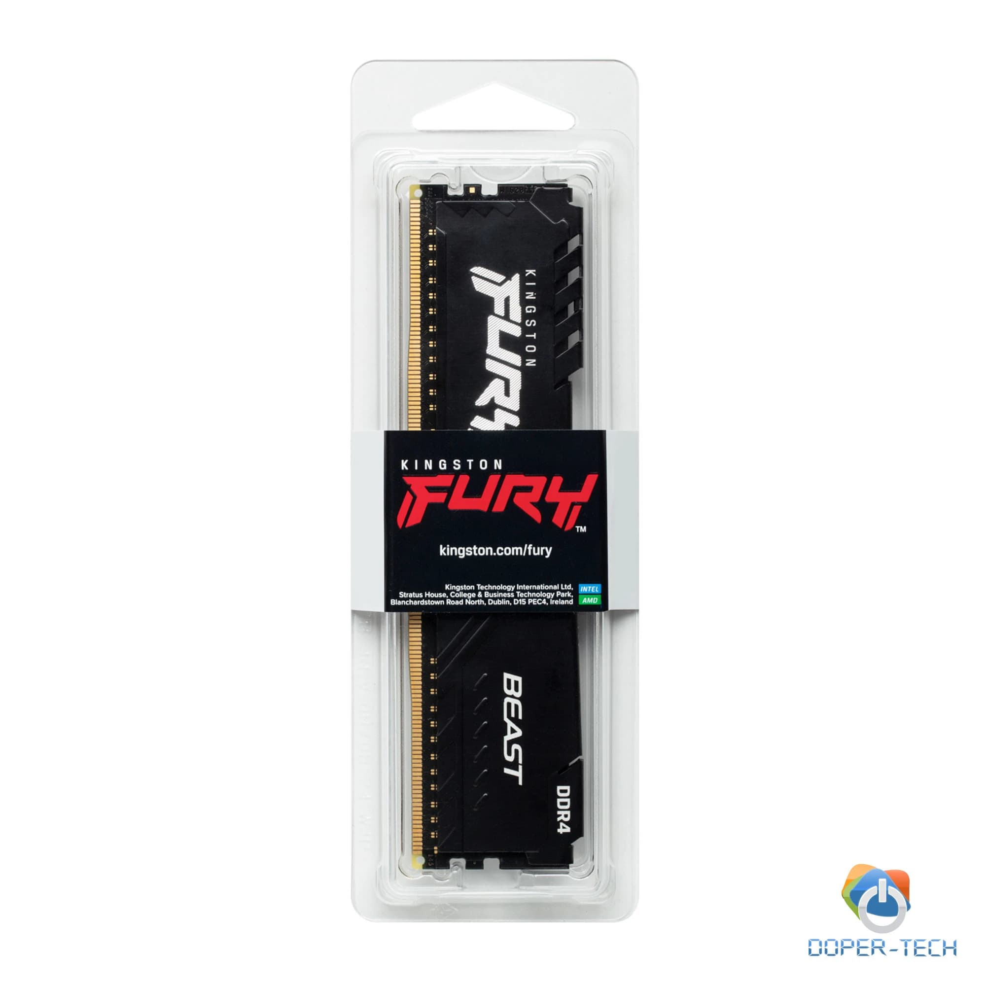 RAM Kingston Fury Beast 16GB DDR4 3200MHz CL16 KF432C16BB1/16