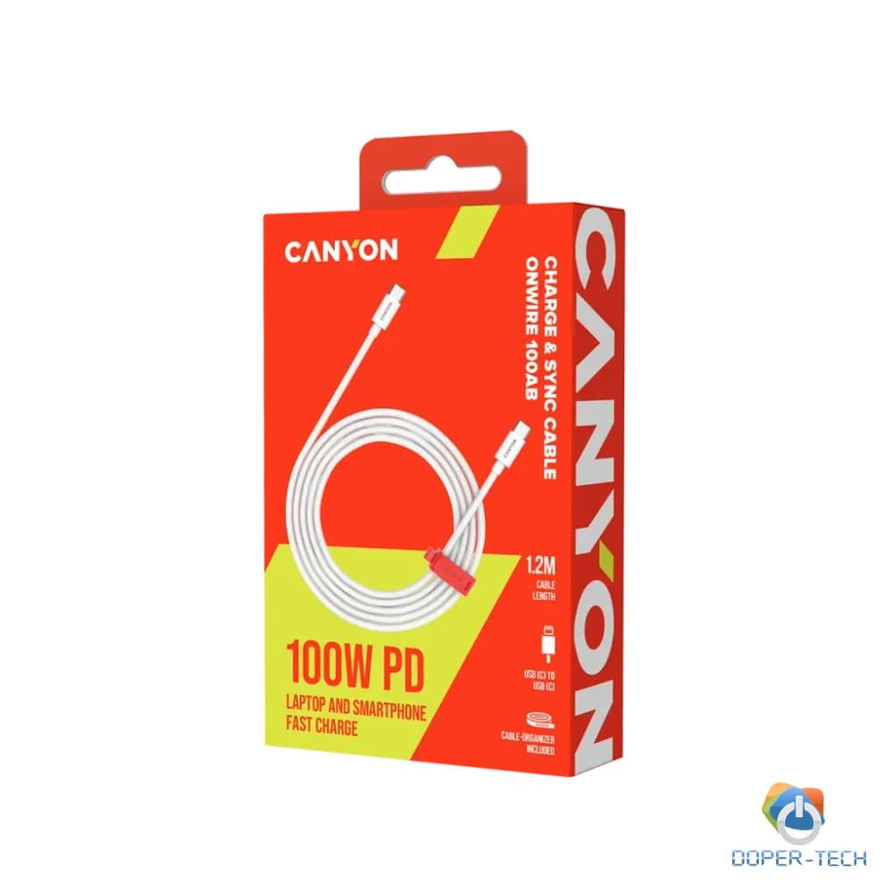 Kabl Canyon CC100AB USB-C na USB-C 100W 1,2m pleteni