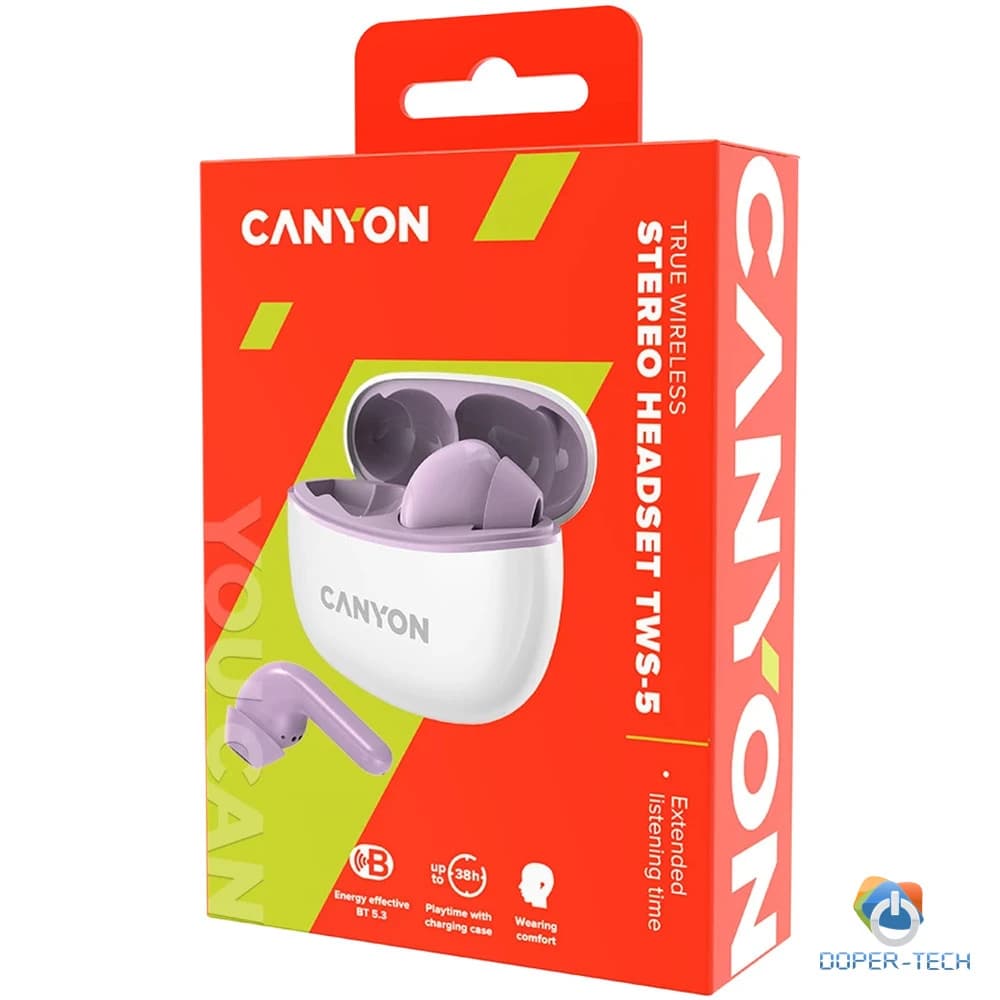 Slušalice Canyon CNS-TWS5PU Bluetooth ljubičaste