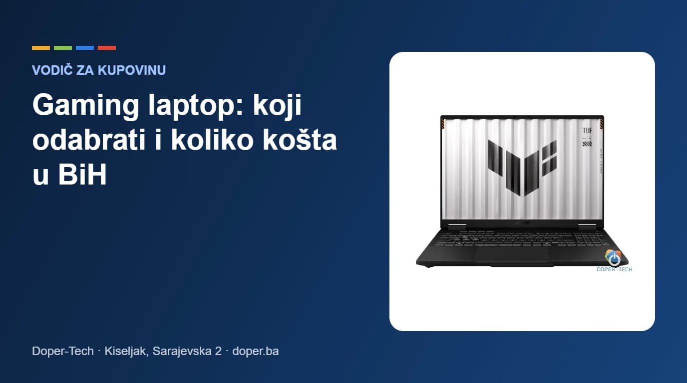 Gaming laptop ASUS TUF Gaming A16 – vodič: koji gaming laptop odabrati i cijene u BiH