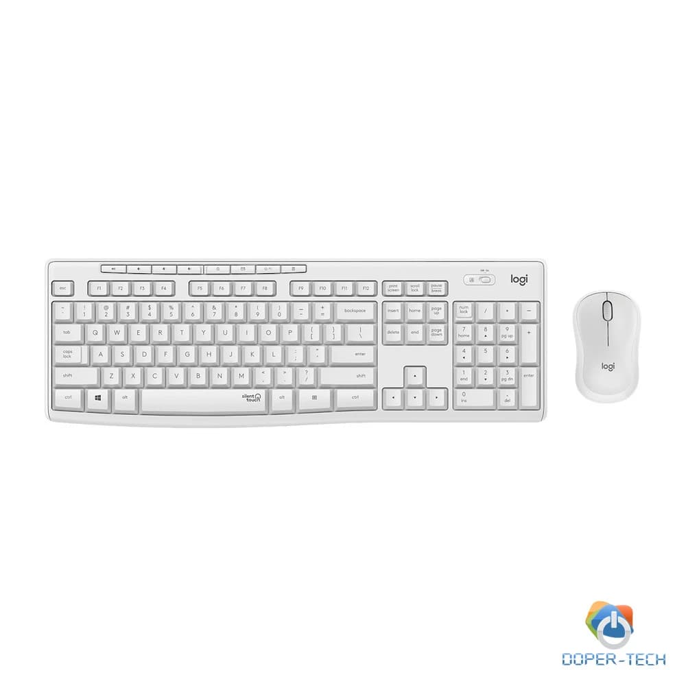 Set tipkovnica i miš bežični Logitech MK295 Silent bijeli