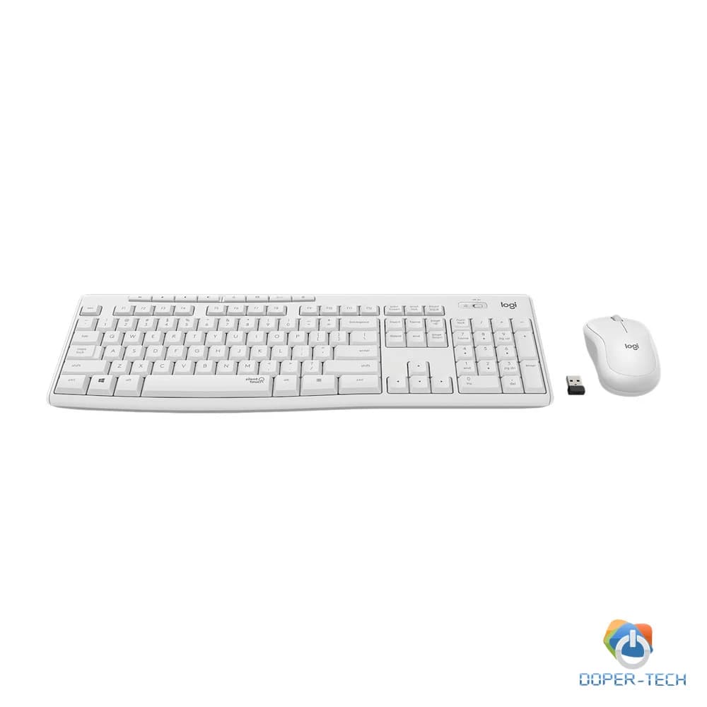 Set tipkovnica i miš bežični Logitech MK295 Silent bijeli