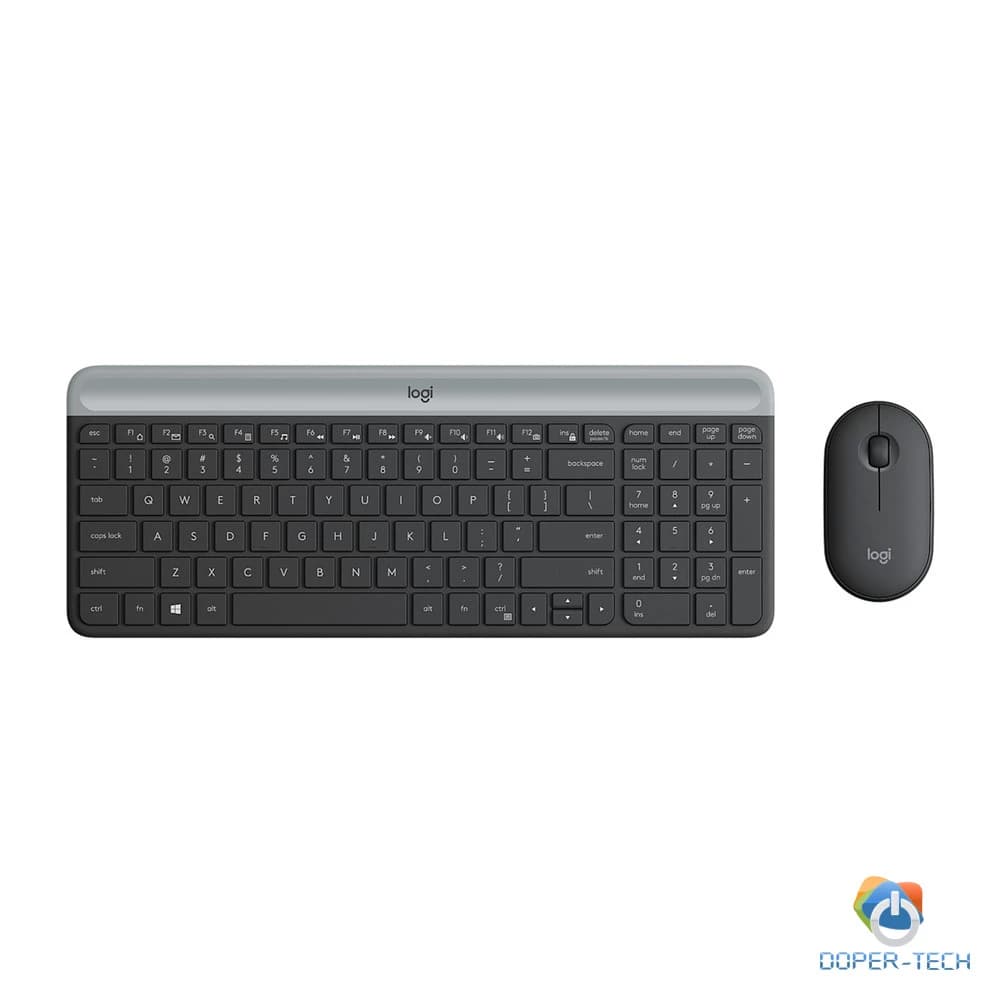 Set tipkovnica i miš bežični Logitech MK470 Slim grafit