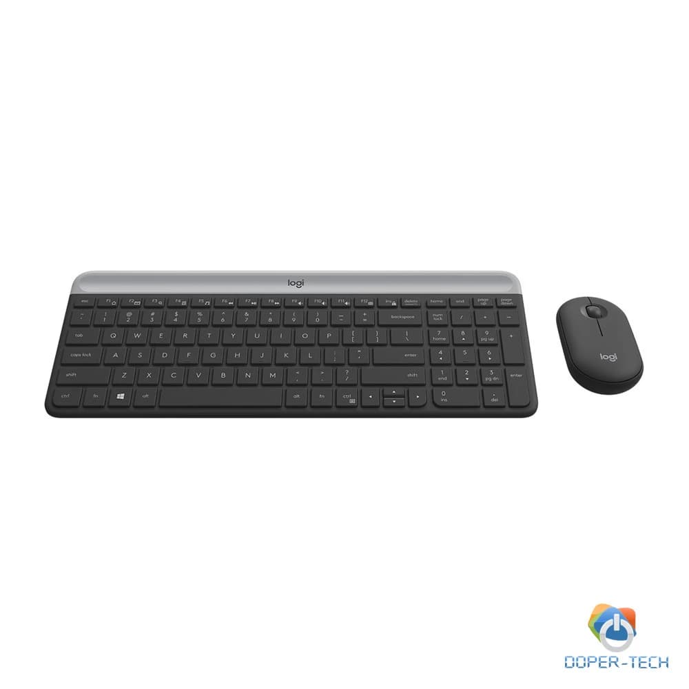 Set tipkovnica i miš bežični Logitech MK470 Slim grafit