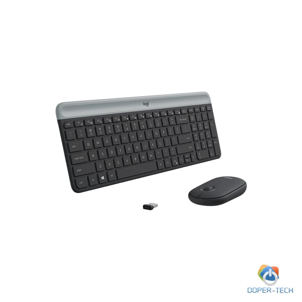 Set tipkovnica i miš bežični Logitech MK470 Slim grafit
