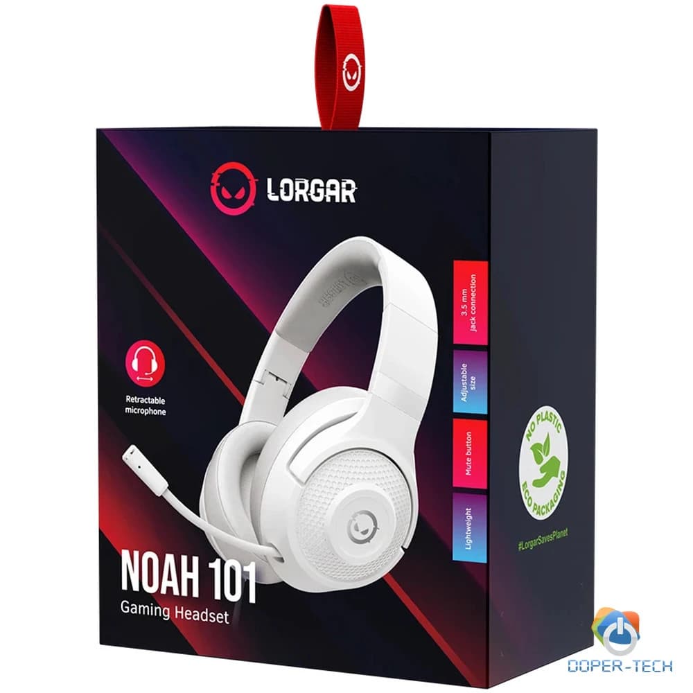 Slušalice Lorgar Noah 101 Gaming White bežične