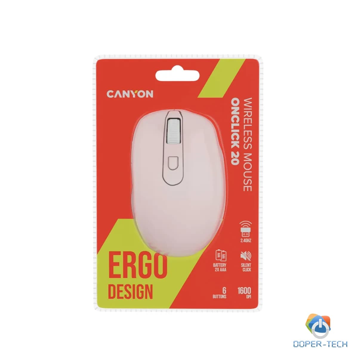 Miš Canyon CNE-CMSW20P bežični optički Pink