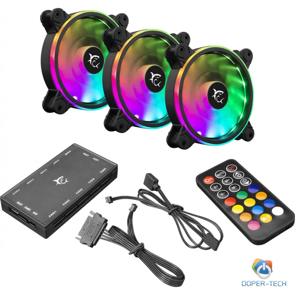 Set ventilatora White Shark Nebula ARGB