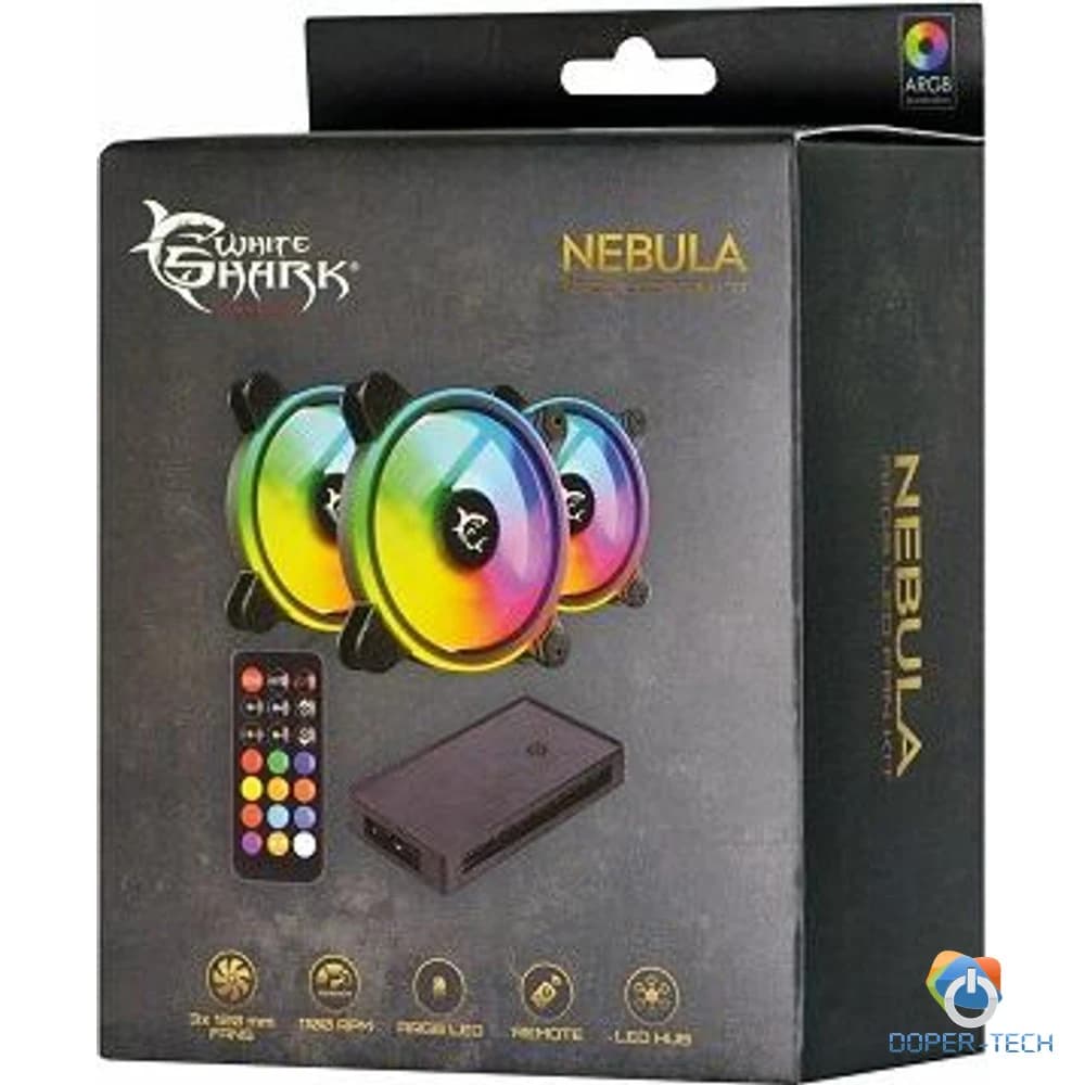 Set ventilatora White Shark Nebula ARGB