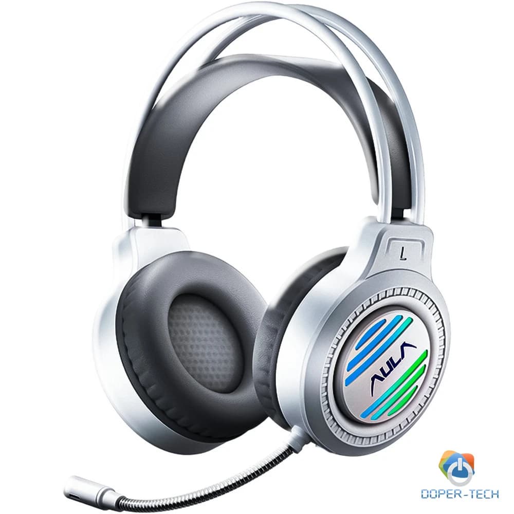Slušalice gaming AULA S606B RGB white
