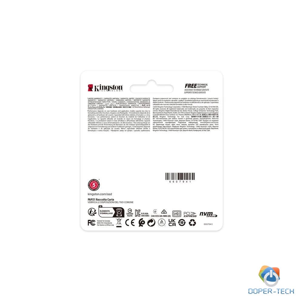 SSD Kingston NV3 1TB M.2 NVMe PCIe 4.0