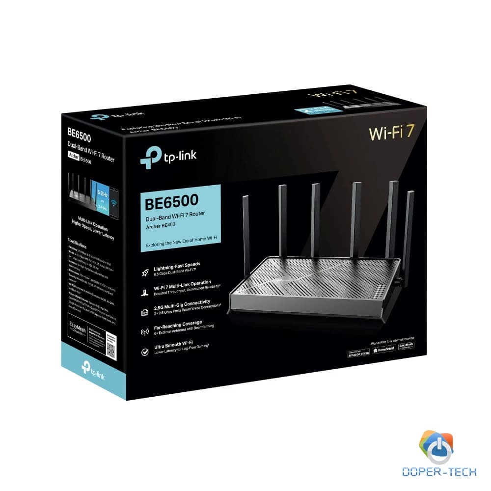 Ruter TP-Link Archer BE400 BE6500 Wi-Fi 7 2,5Gbps portovi