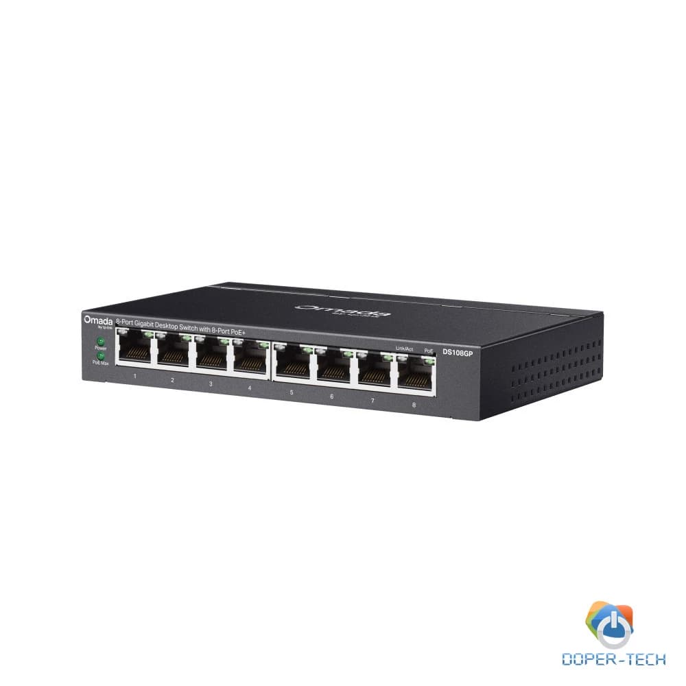 Switch TP-Link Omada DS108GP 8-port Gigabit 8x PoE+ 65W