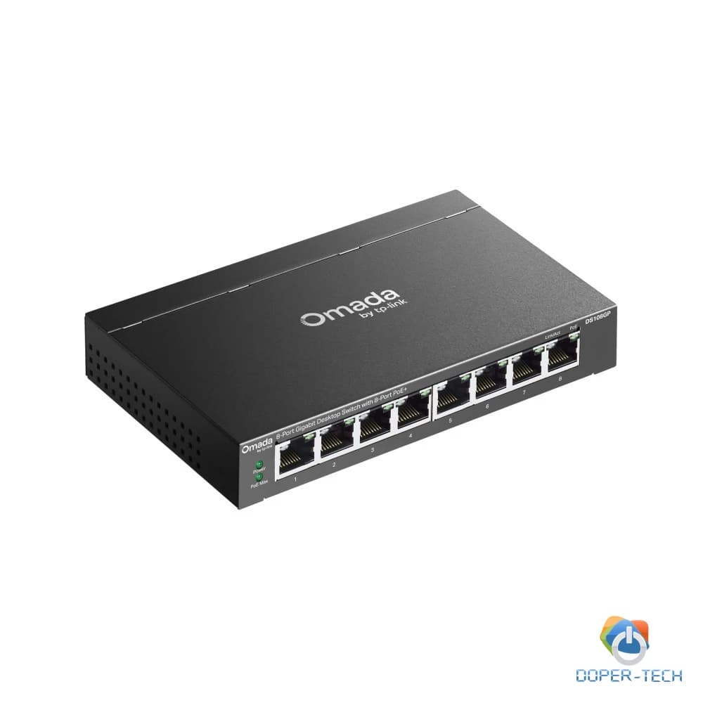 Switch TP-Link Omada DS108GP 8-port Gigabit 8x PoE+ 65W