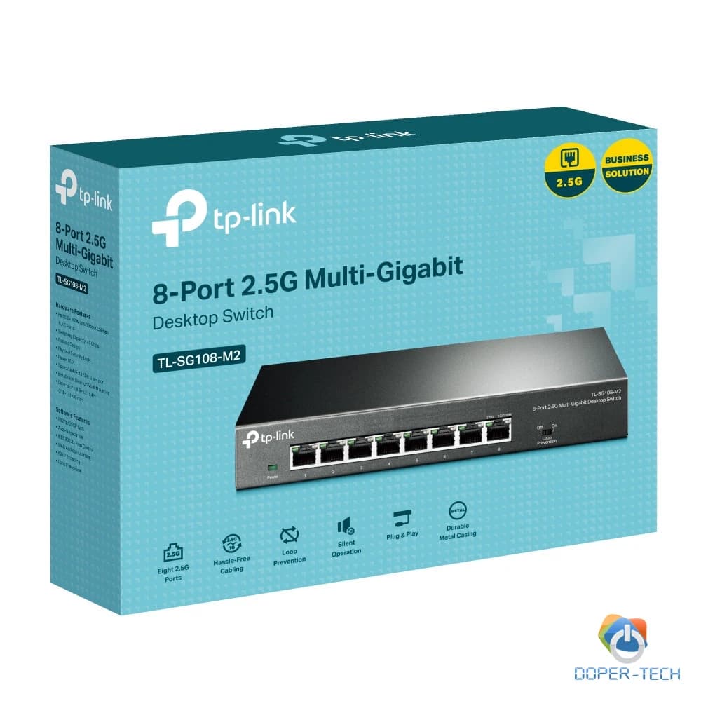 Switch 8-port 2.5G Unmanaged 8xRJ-45 Fanless design