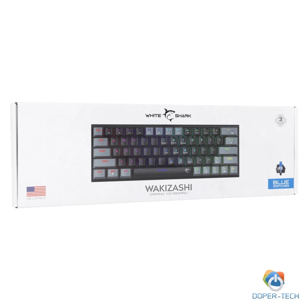 Gaming tipkovnica White Shark Wakizashi 2 blue switch crno-siva
