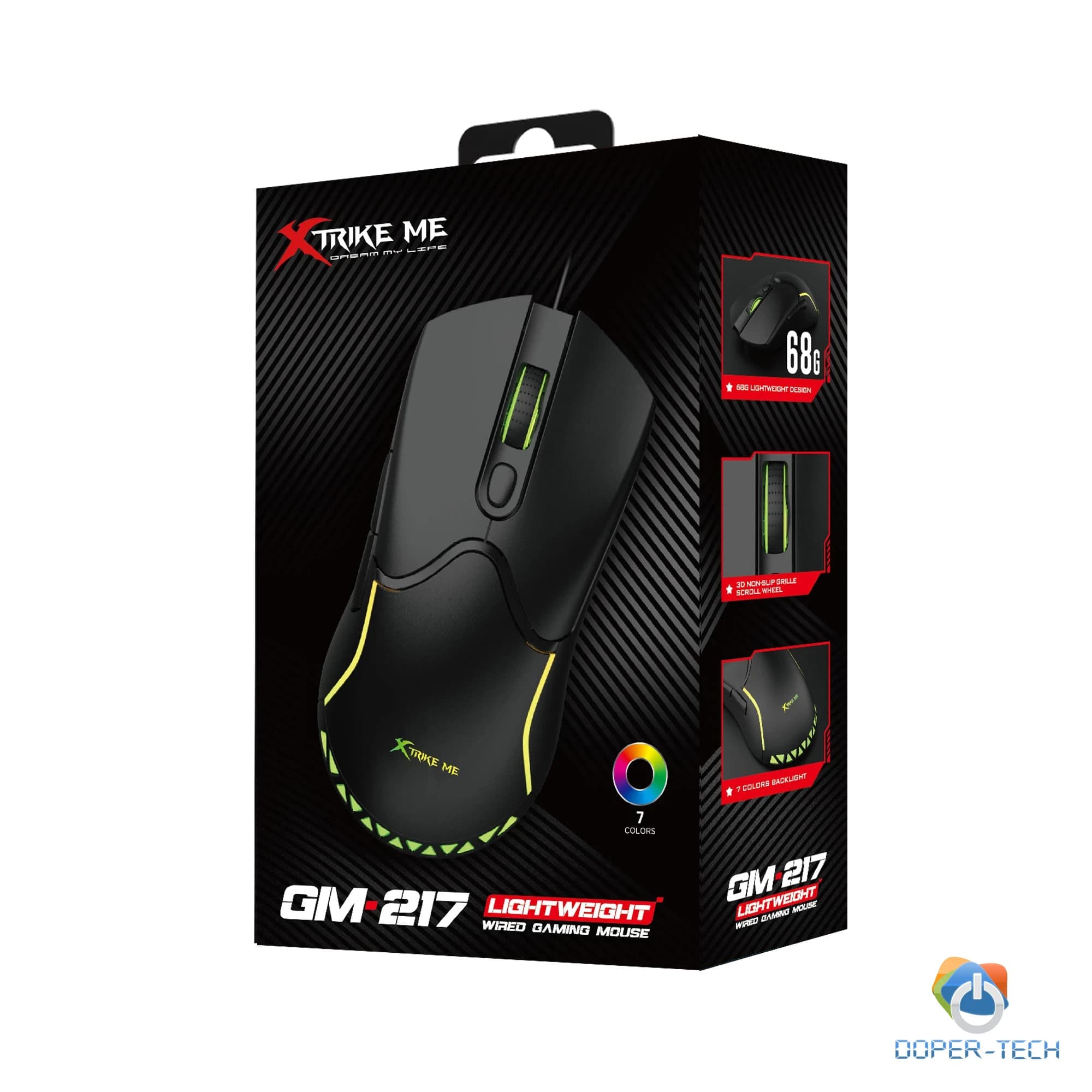 Miš X-trike Me GM-217 žični gaming 6400 DPI RGB