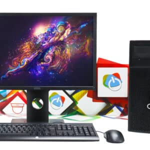 Office uredski set Fujitsu P758 + DELL P2217f 22"