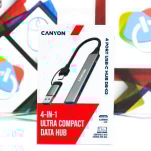 Multiport Hub Canyon DS-02 4 port USB-C sivi